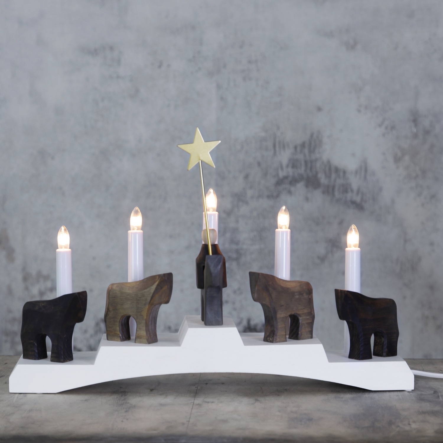 Adventsljusstake Star Trading Staffans Fålar 5L