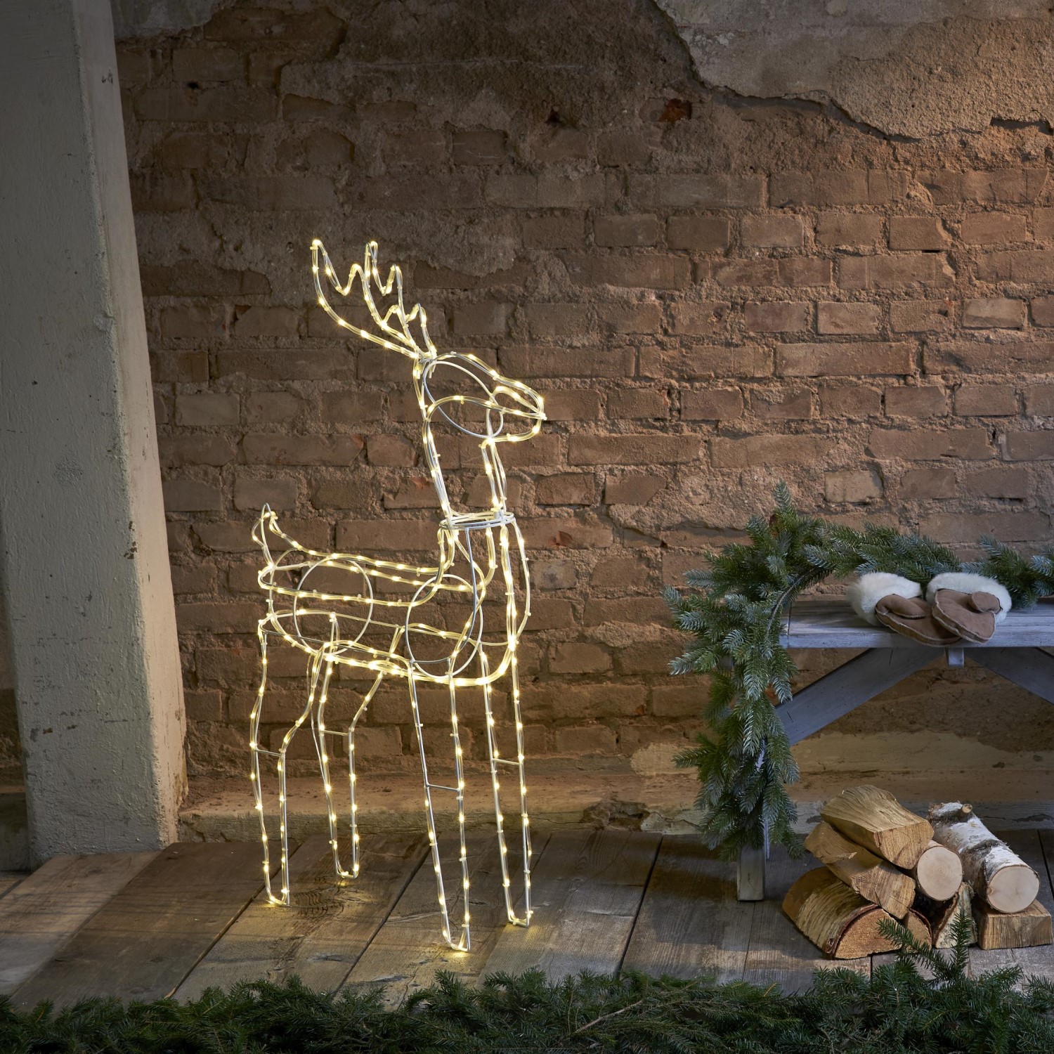 Dekorationsbelysning Star Trading Tuby Deer 100 cm