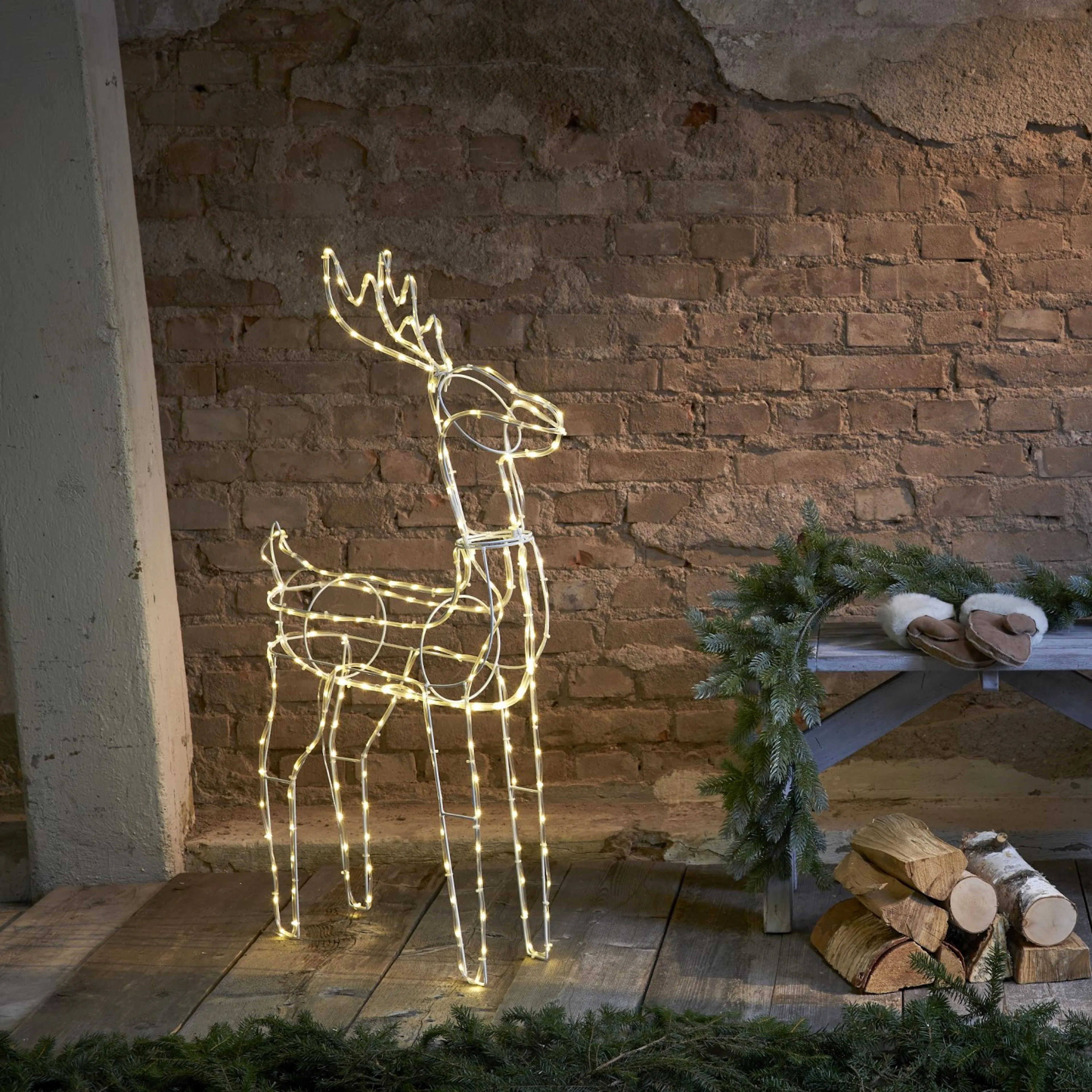 Dekorationsbelysning Star Trading Tuby Deer 100 cm