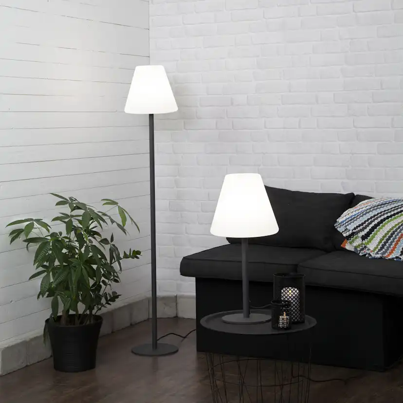 Golvlampa Star Trading GardenLight Kreta Utomhuslampa Grå