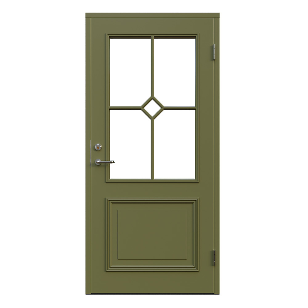 Ytterdörr Leksandsdörren Brenäs Klarglas Eco74 RC2N