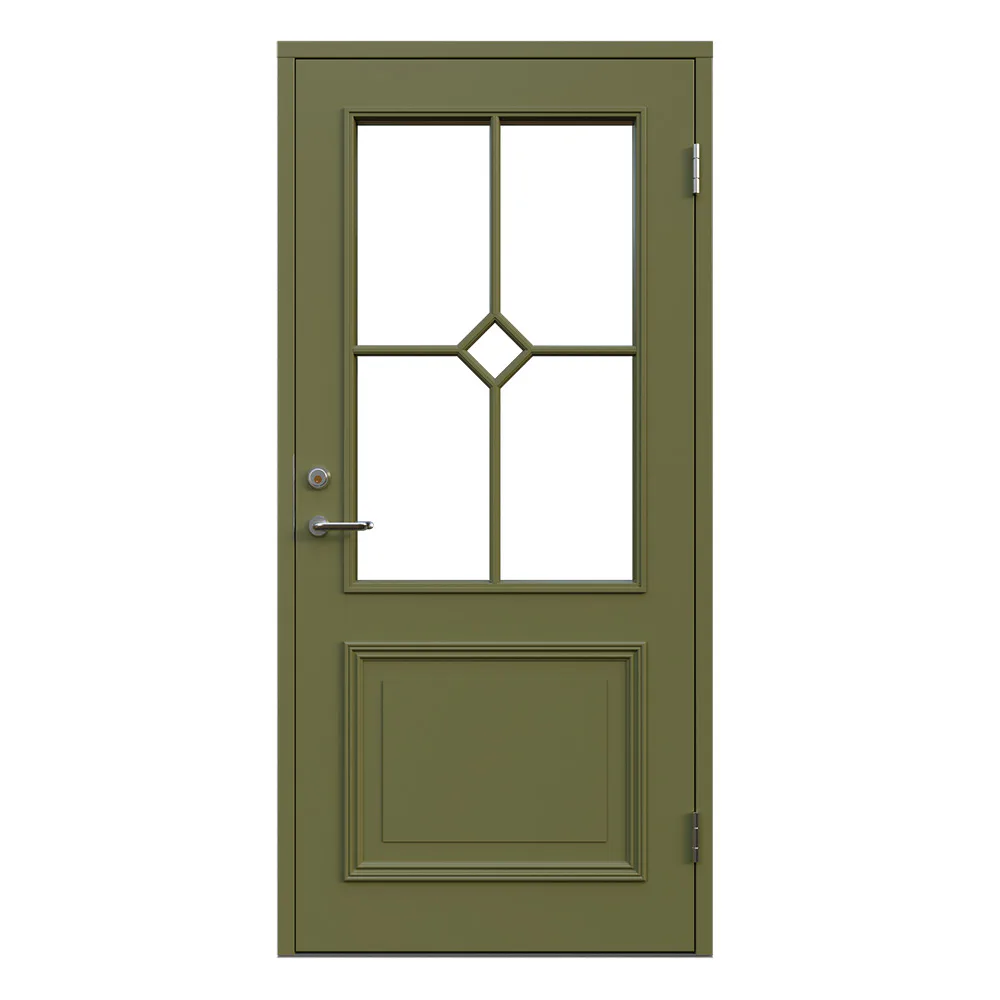 Ytterdörr Leksandsdörren Brenäs Klarglas Eco74 RC2N