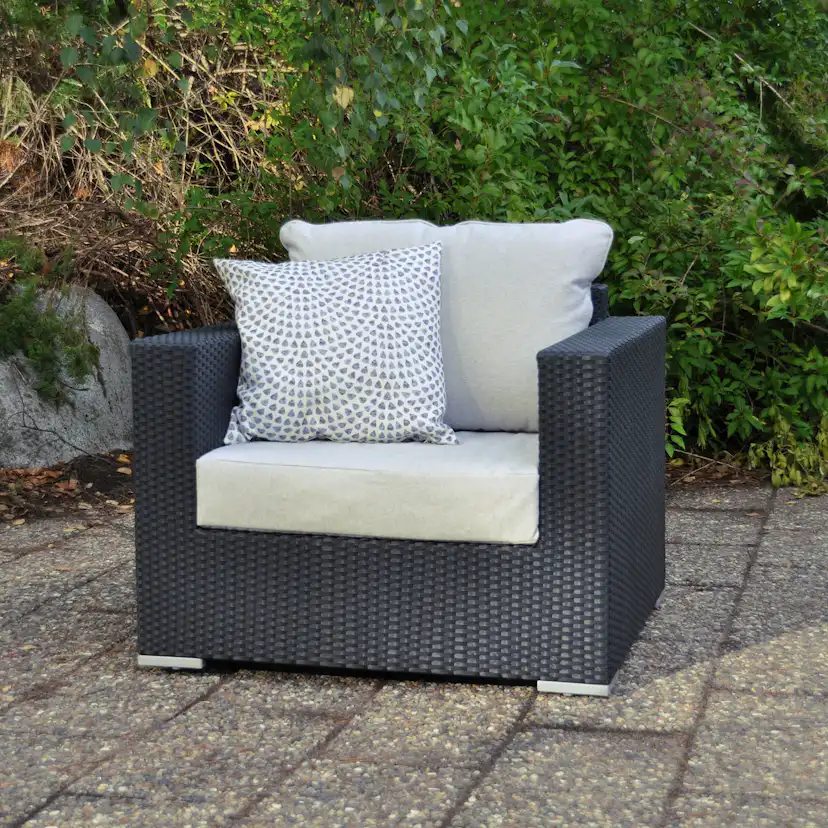 Ryggdyna Fritab Royal Dyna till Trädgårdsstol Pärlgrå Bomull/Polyester Utomhus