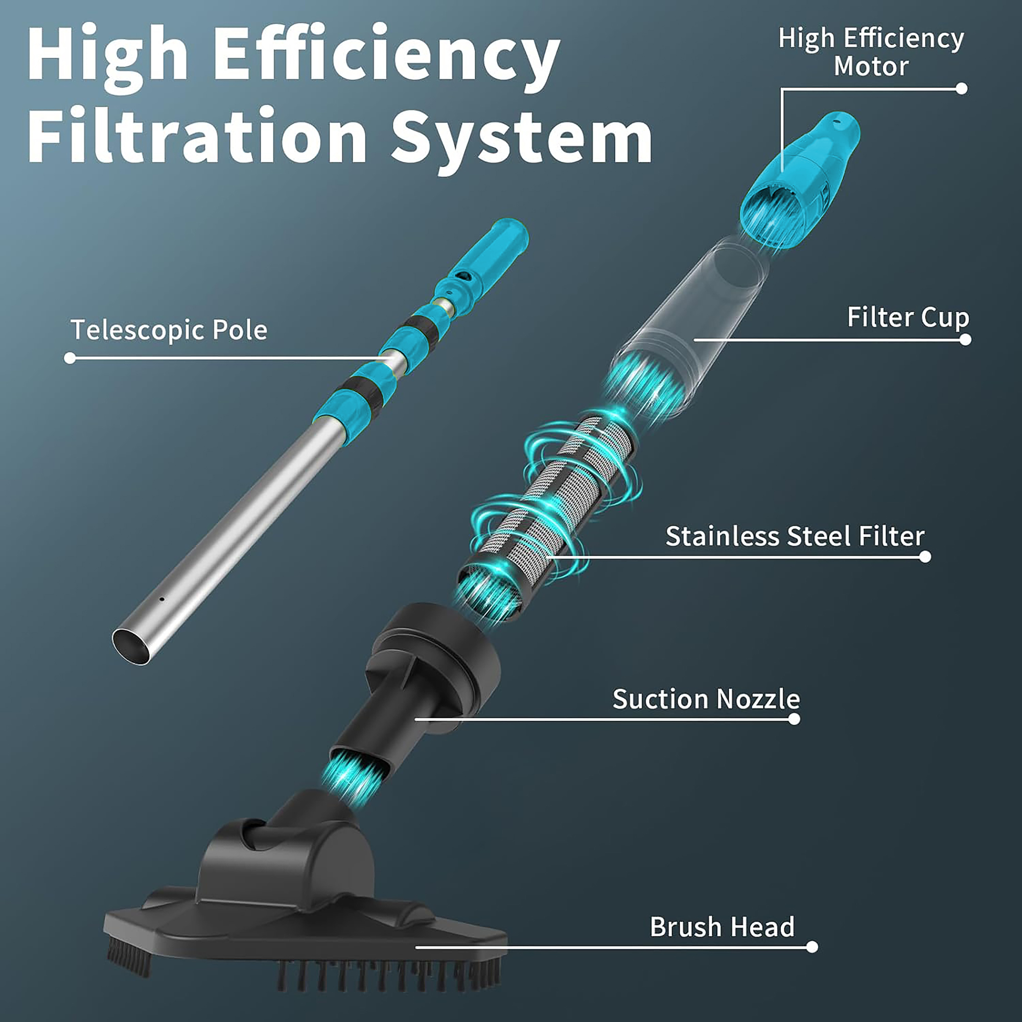 Pooldammsugare Swim & Fun Uppladdningsbar