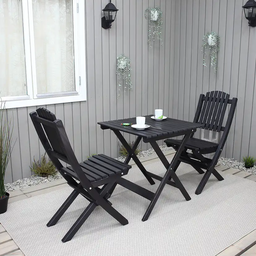 Caféset Baltic Garden Wilma Bord med 2 Visby Stolar