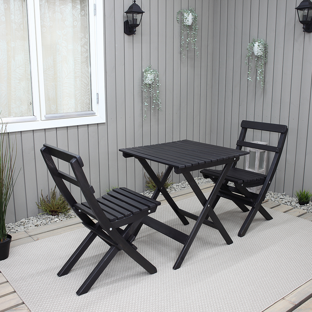 Caféset Baltic Garden Wilma Bord med 2 Knohult Stolar