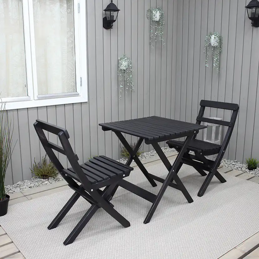 Caféset Baltic Garden Wilma Bord med 2 Knohult Stolar