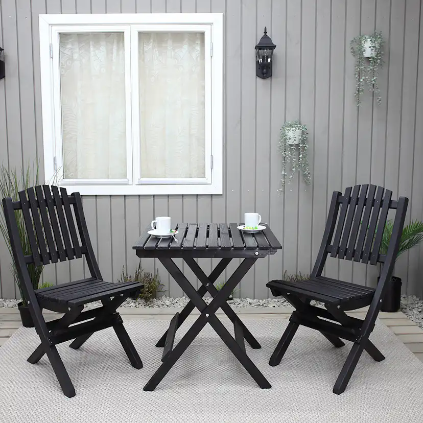 Caféset Baltic Garden Wilma Bord med 2 Visby Stolar