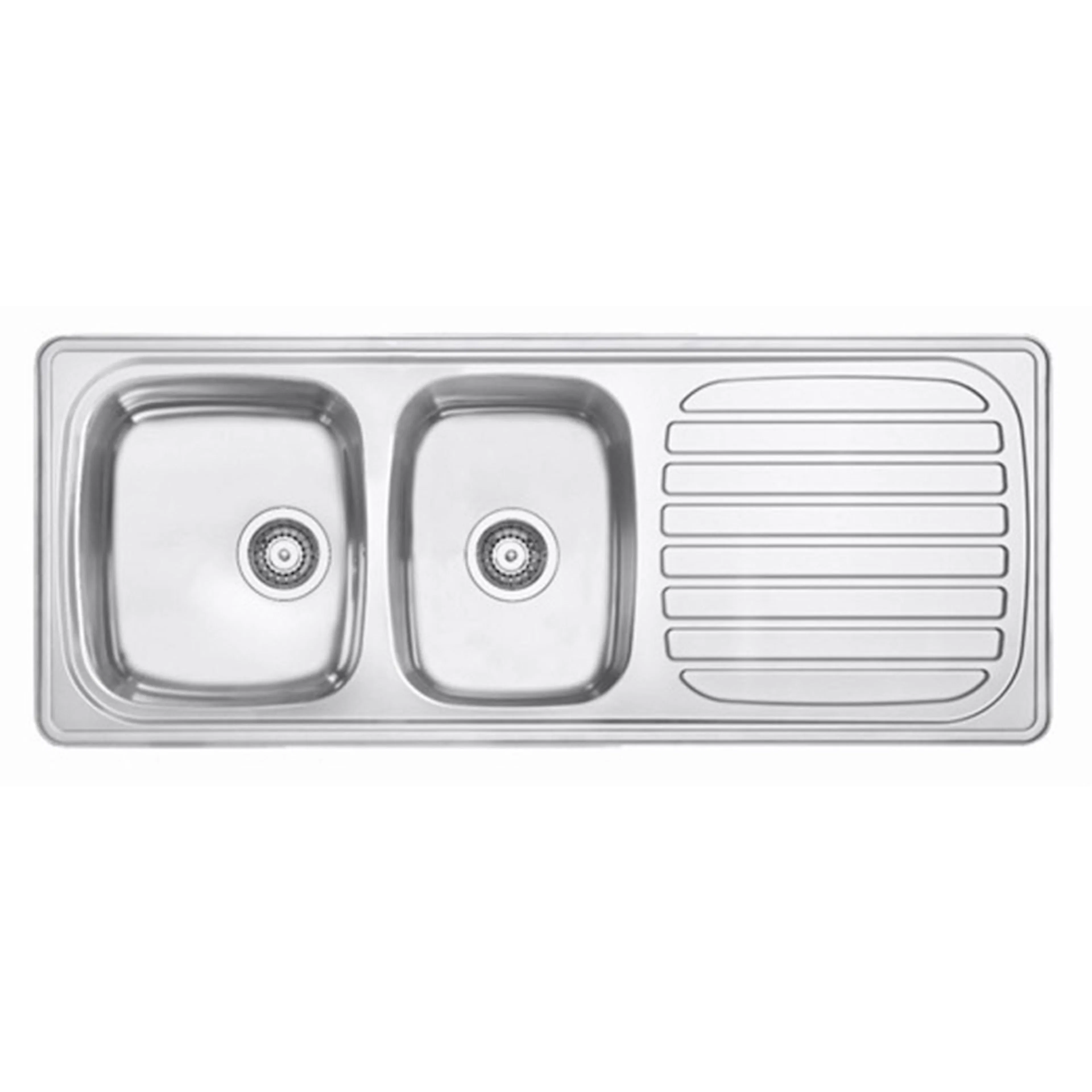 Infälld Diskbänk Contura Steel Harmony H 1200K Rostfri Vändbar Dubbel Diskho