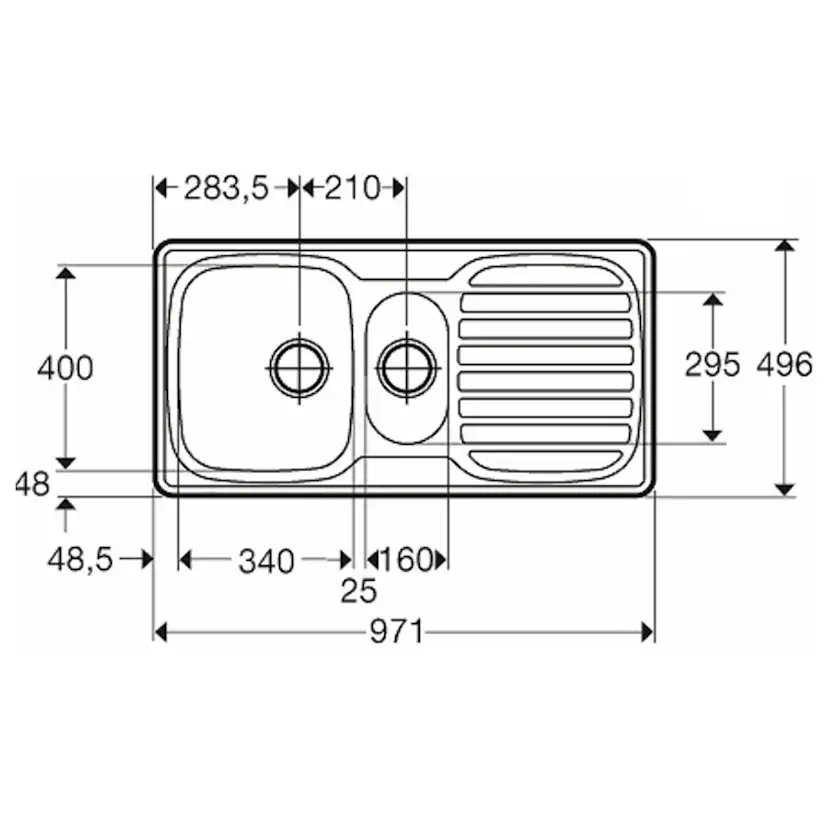 Diskbänk Contura Steel H 965K