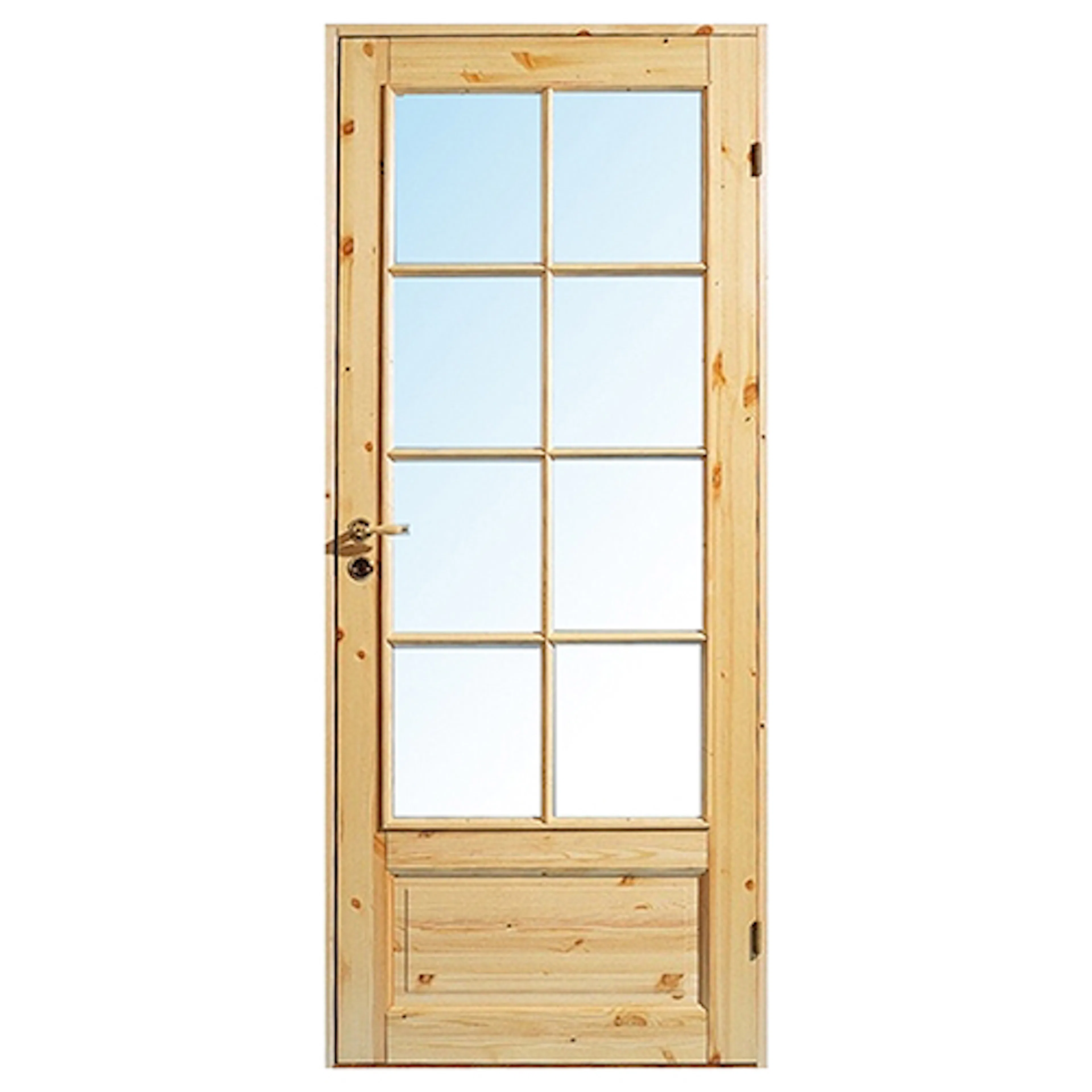 Innerdörr Br. Johansson Allmoge SP8 Obehandlad Furu Klarglas