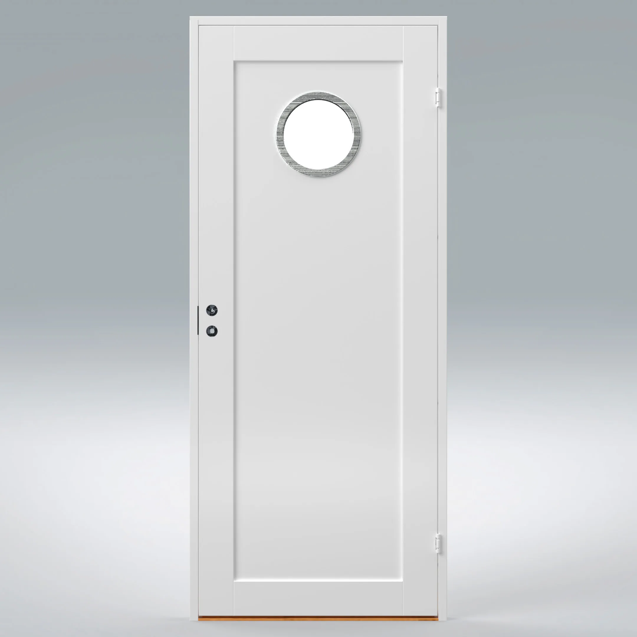 Innerdörr Br. Johansson Contur Aluring Runt Frostat Glas