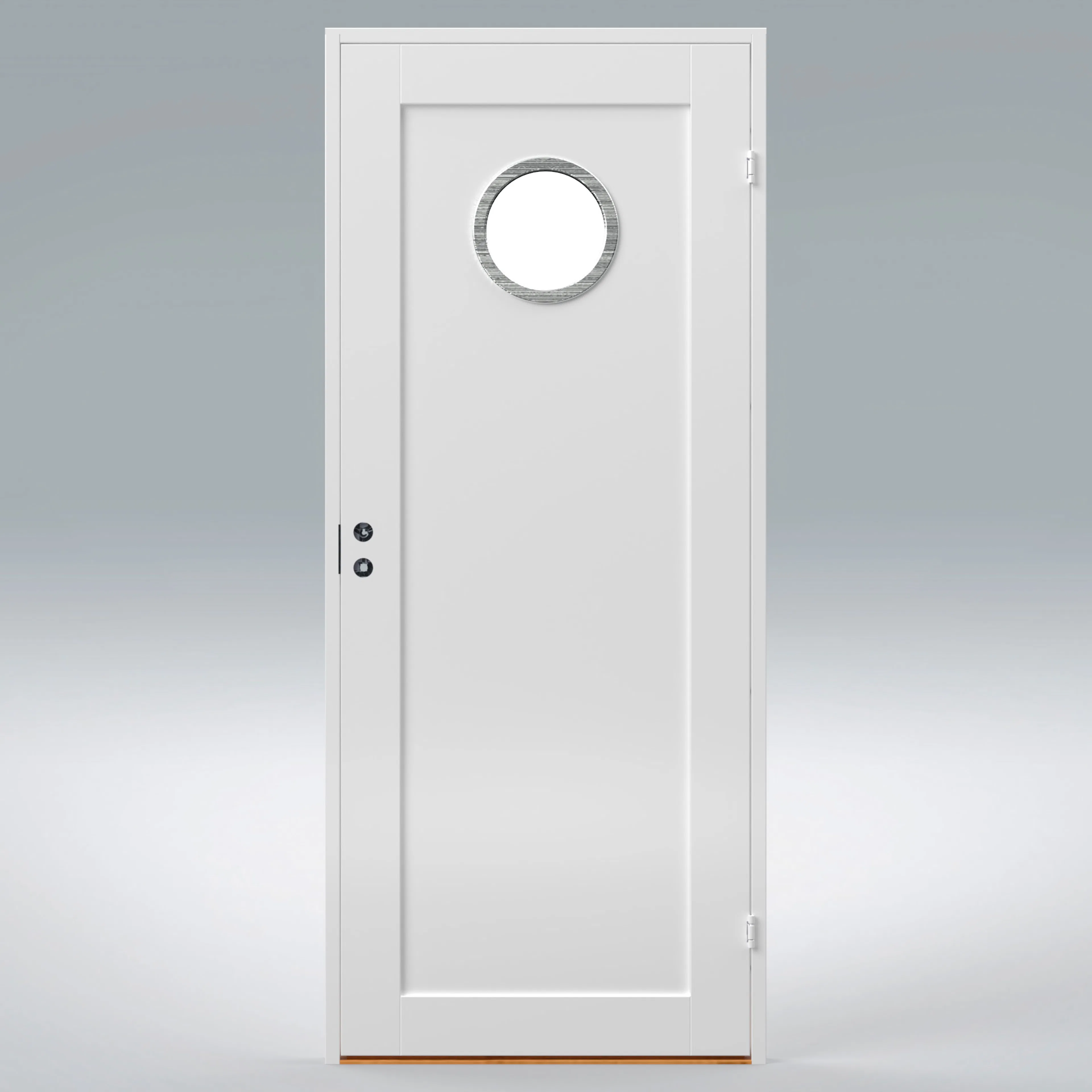 Innerdörr Br. Johansson Contur Aluring Runt Frostat Glas