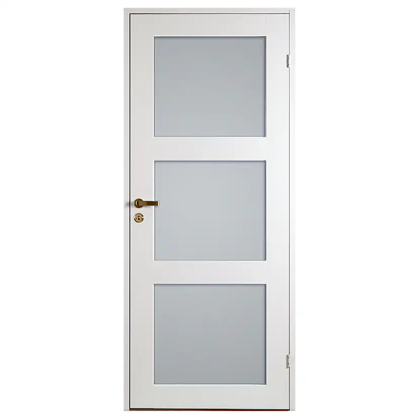 Innerdörr Sveadörren Contur Vit Frostat Glas 3-Spegel
