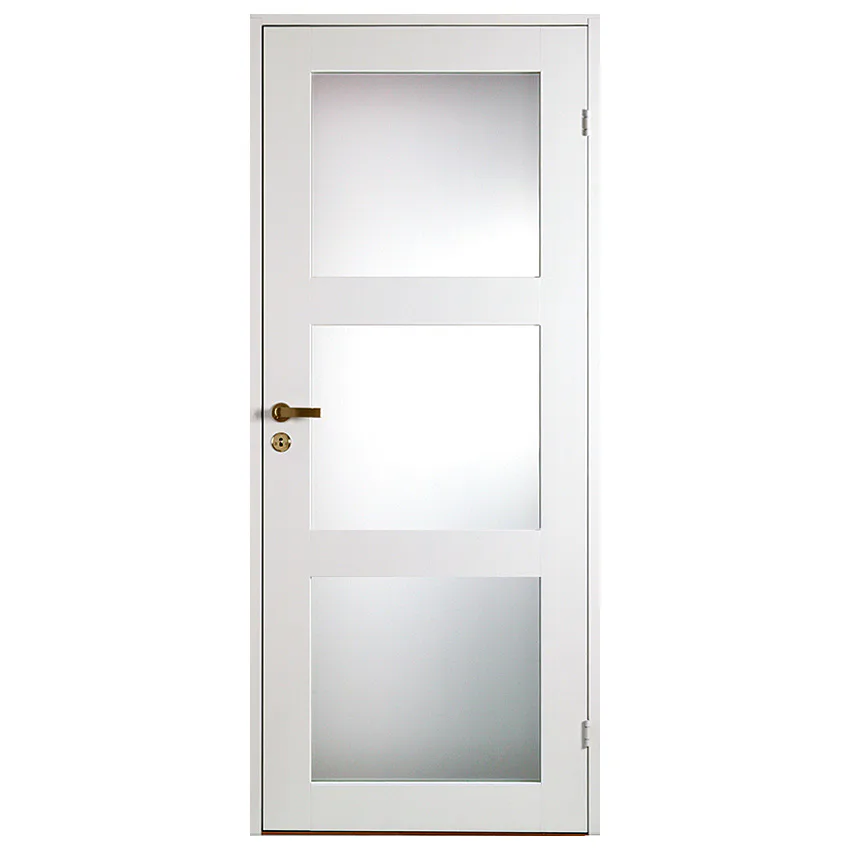 Innerdörr Sveadörren Contur Vit Klarglas 3-Spegel