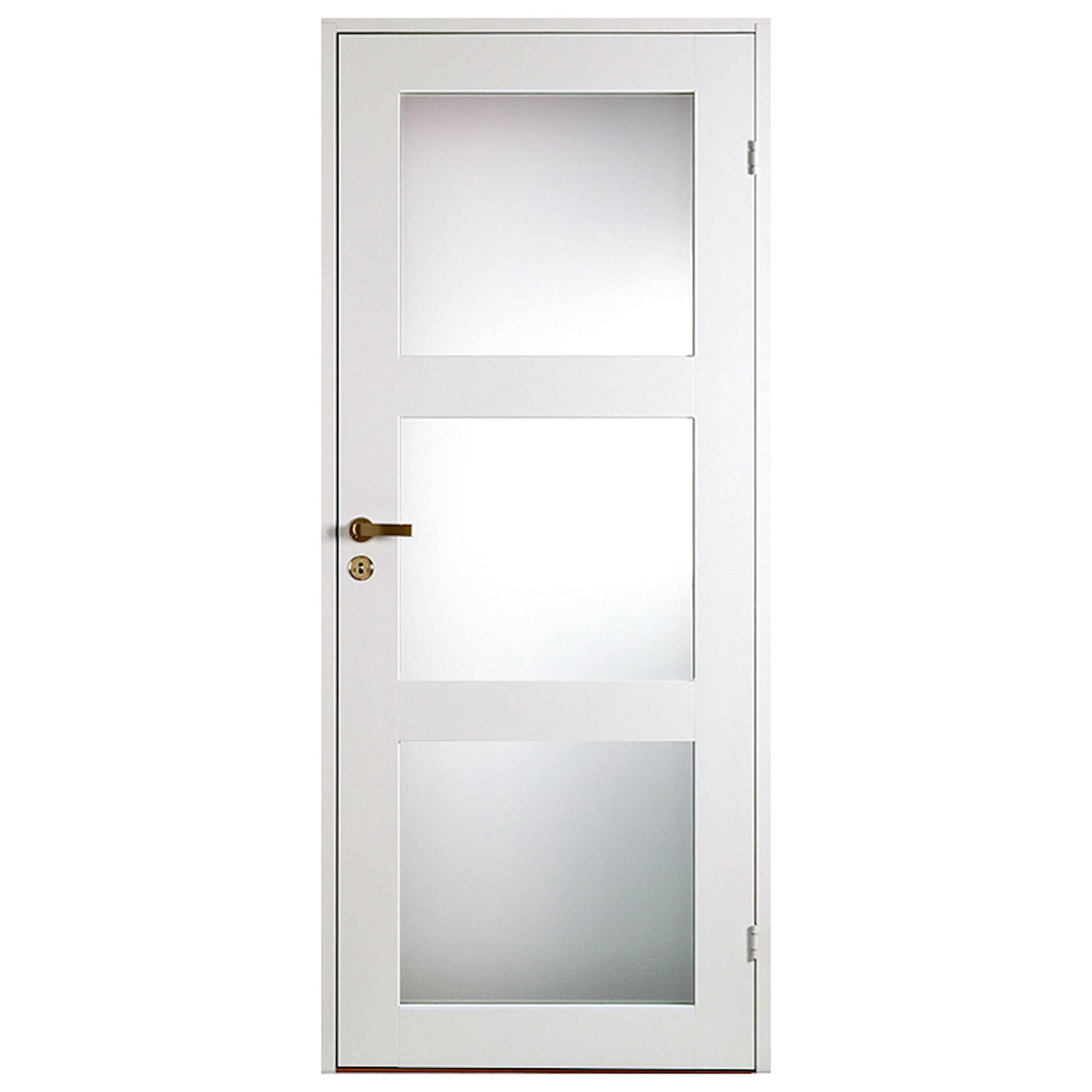 Innerdörr Sveadörren Contur Vit Klarglas 3-Spegel