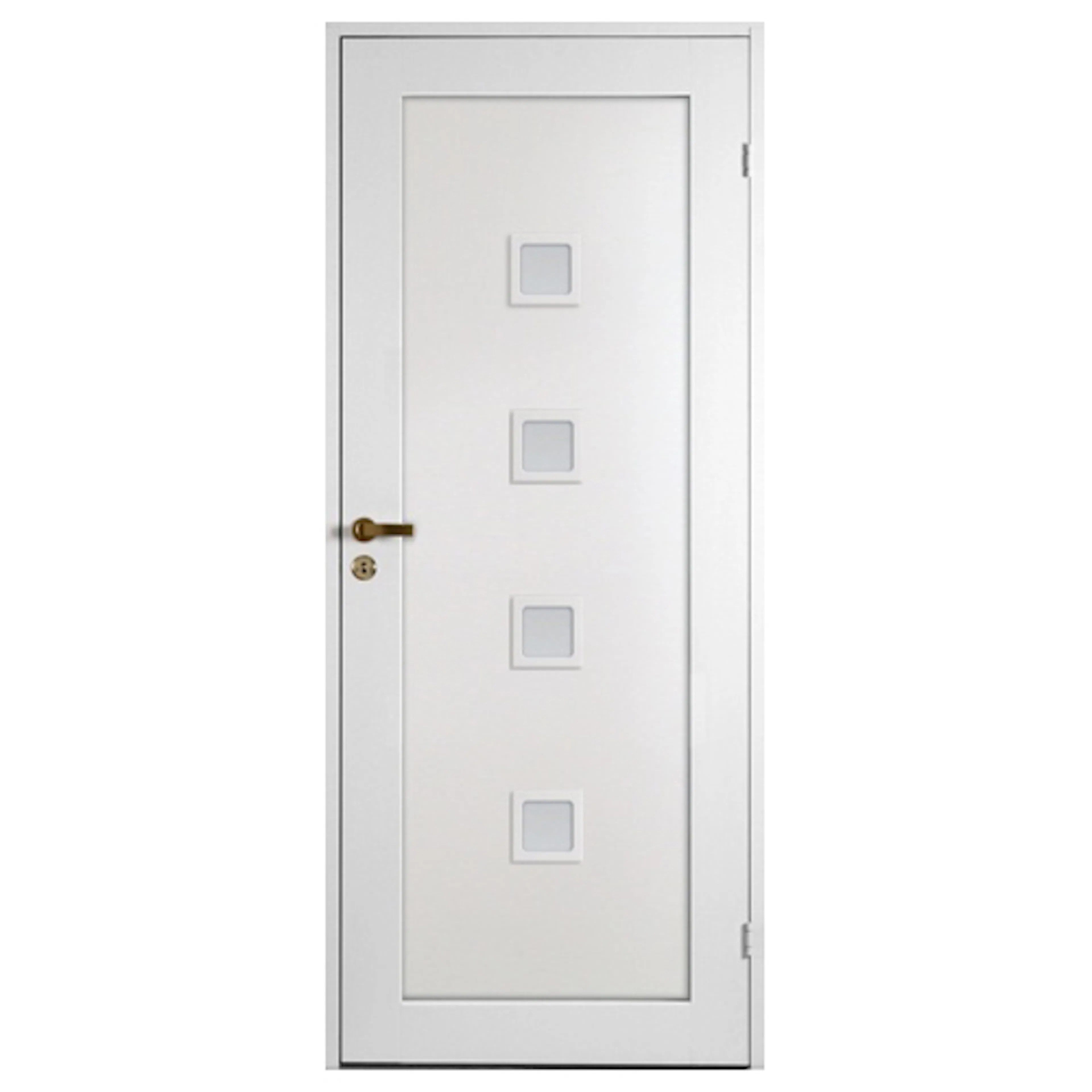 Innerdörr Sveadörren Contur Vit Kvadrat 4 Klarglas