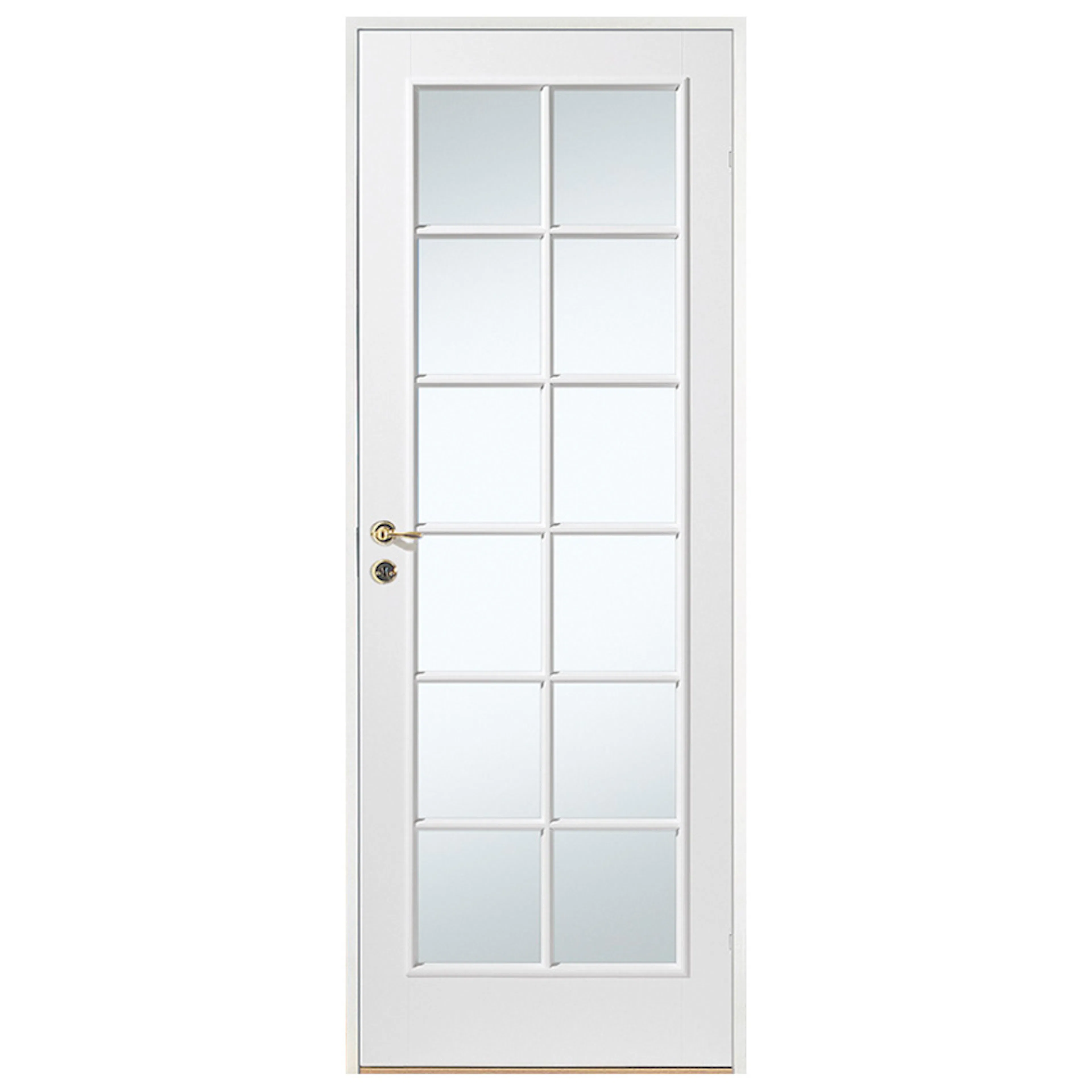 Innerdörr Diplomat Formpressad SP12 Vit Klarglas