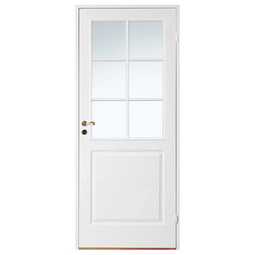 Innerdörr Sveadörren Formpressad SP6 Vit Klarglas