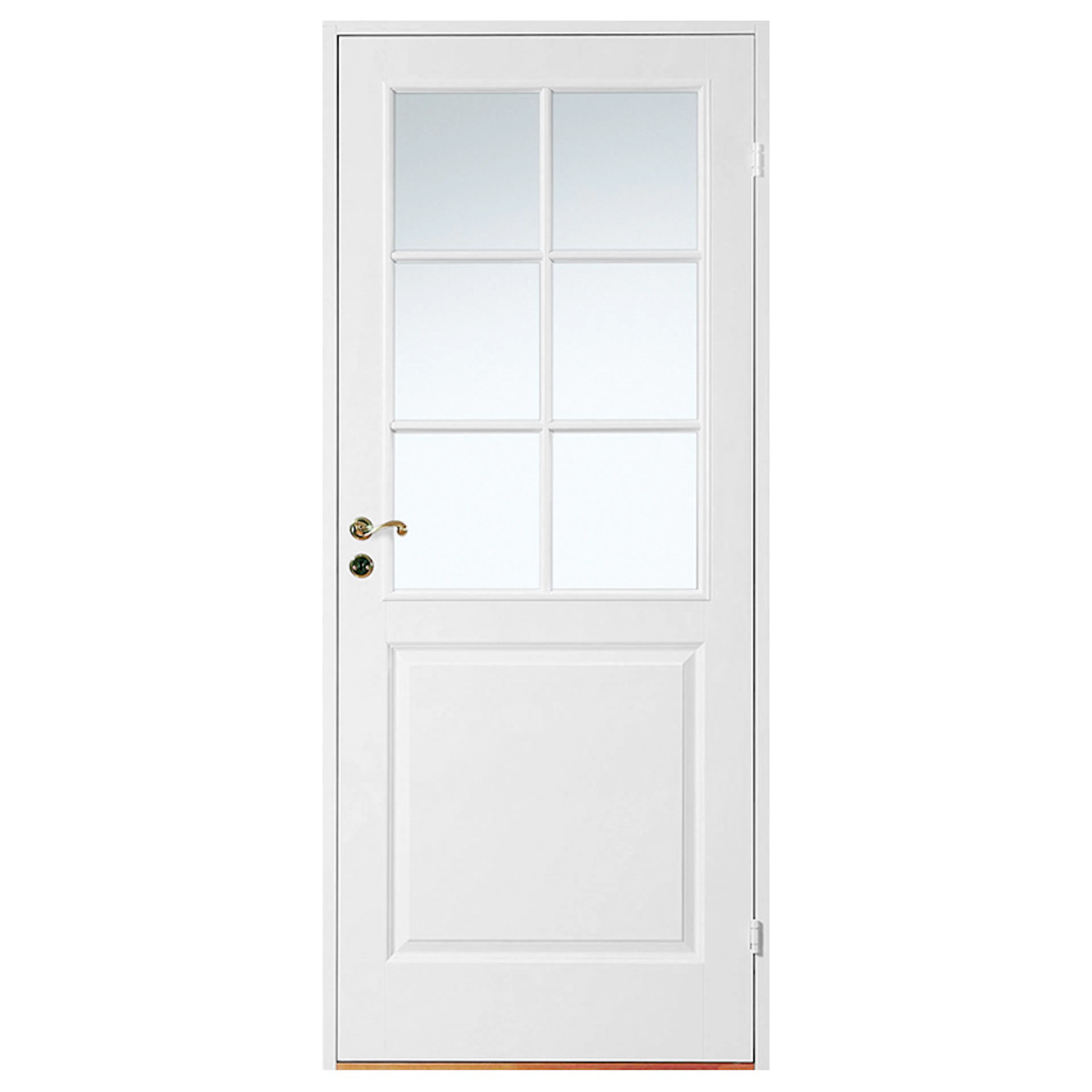 Innerdörr Sveadörren Formpressad SP6 Vit Klarglas