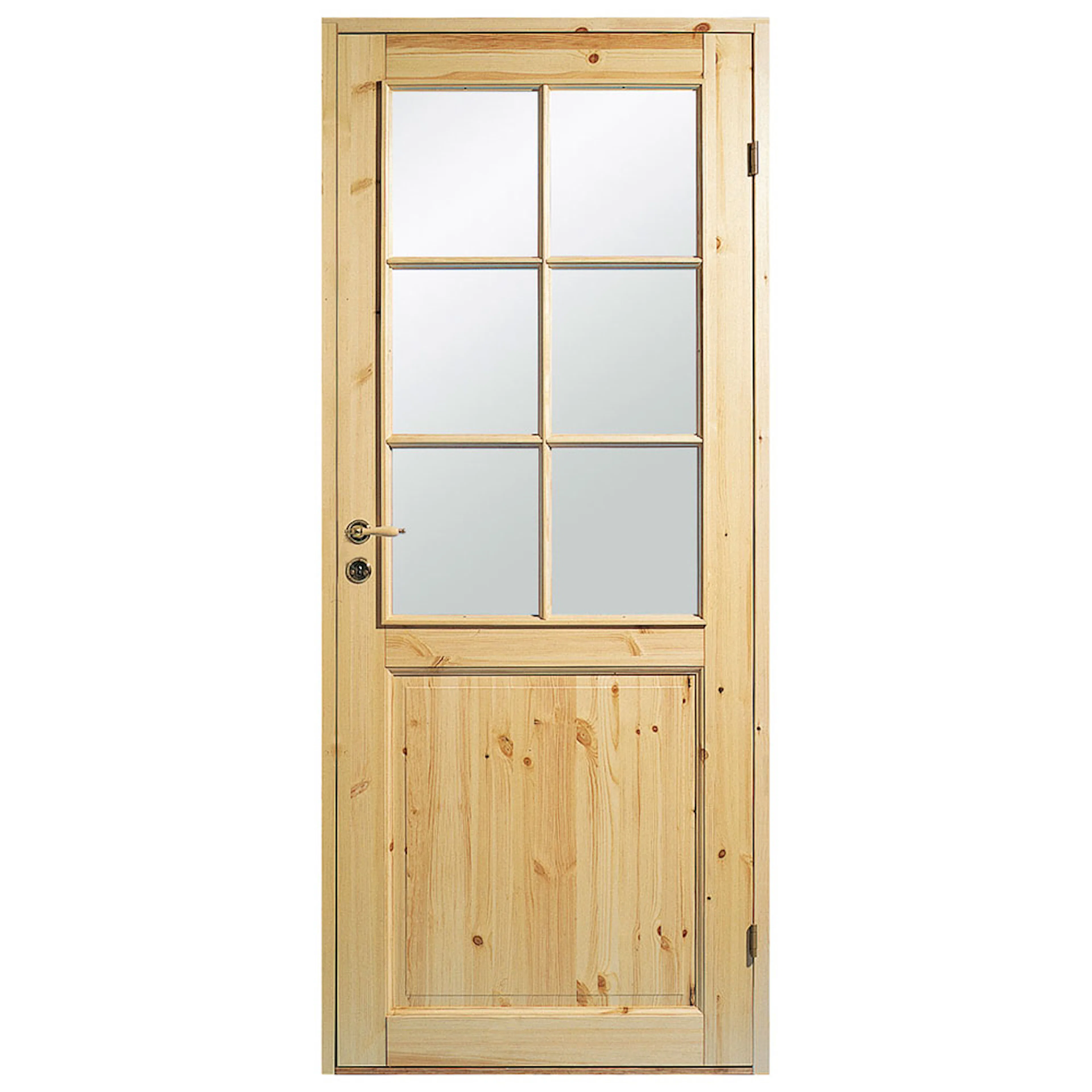 Innerdörr Diplomat Massiv SP6 Obehandlad Furu Klarglas