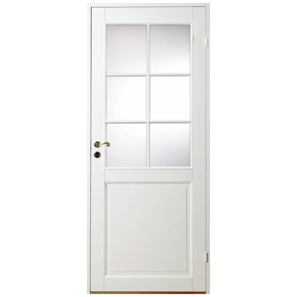 Innerdörr Diplomat Massiv SP6 Vit Klarglas