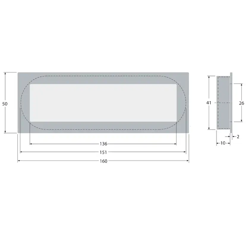 Infällnadshandtag Beslag Design 512 rostfri look