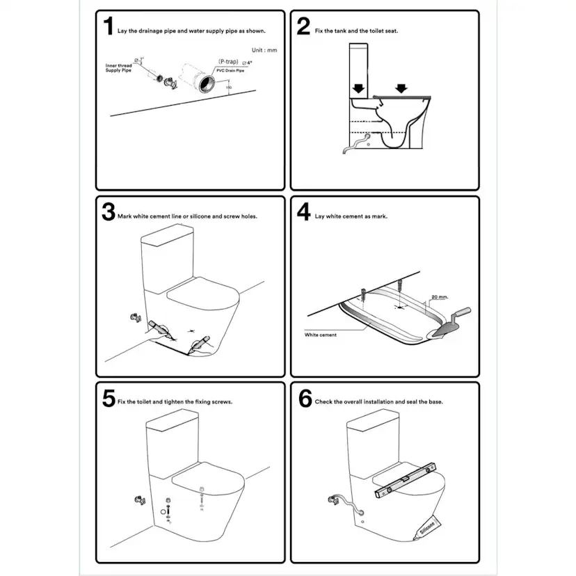 Toalettstol NOURK Oceana Golvstående Rimfree