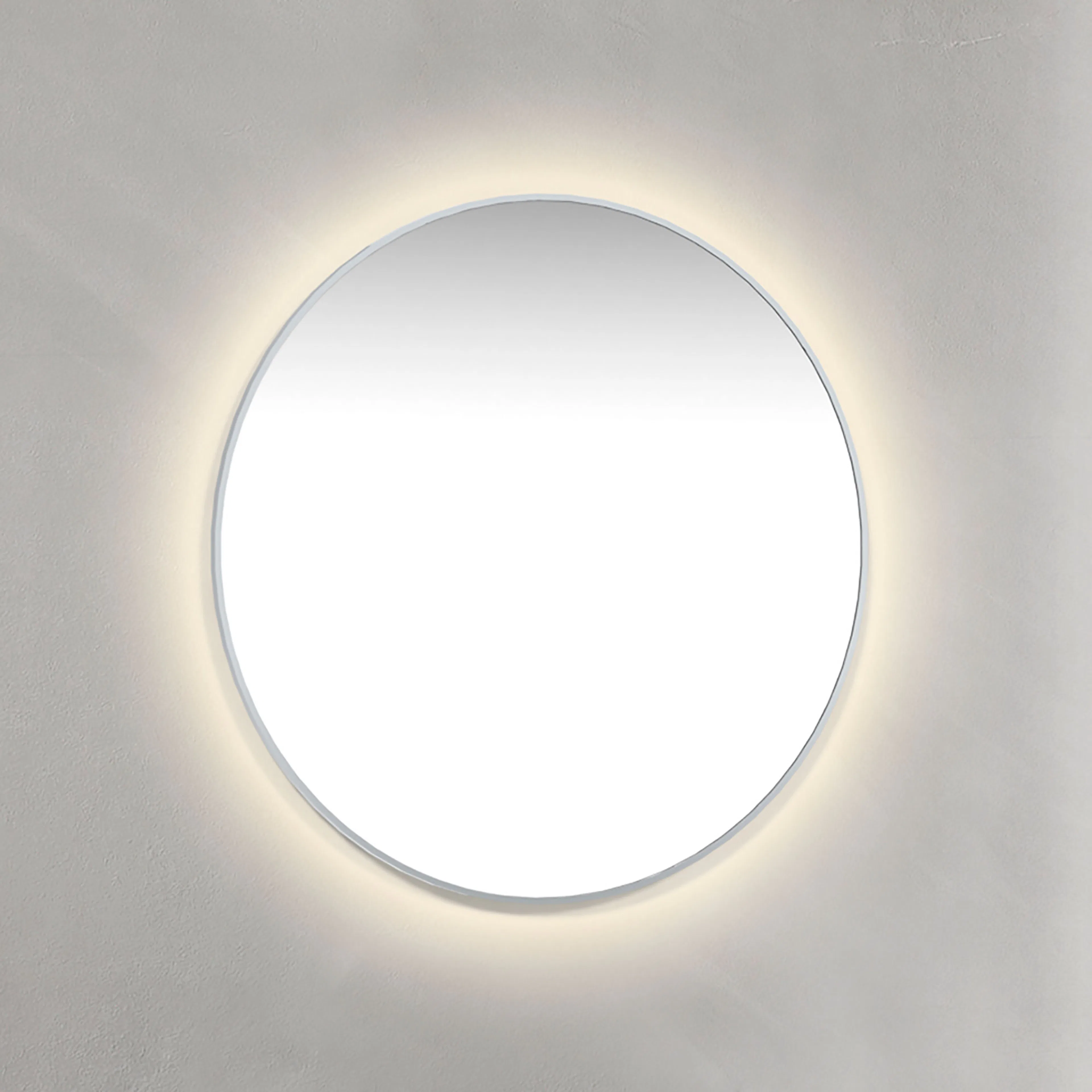 Spegel Macro Design Crown Ambilight Rund Med Ram