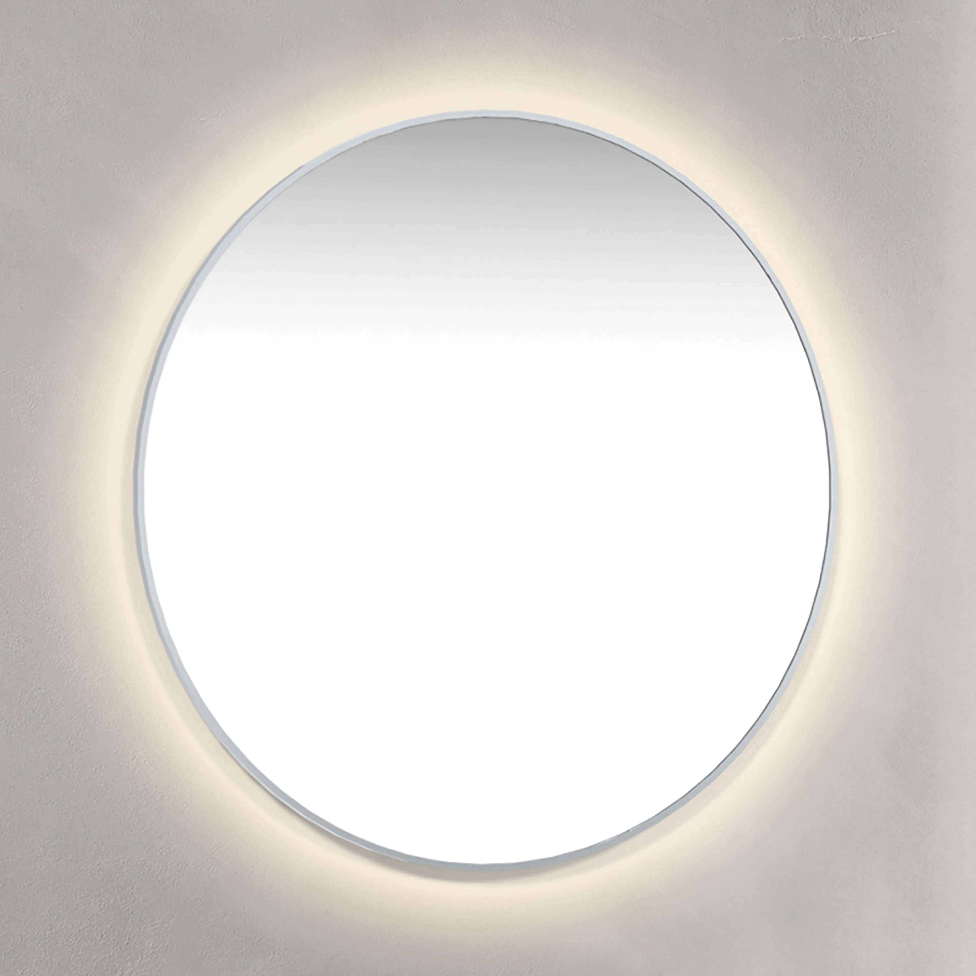 Spegel Macro Design Crown Ambilight Rund Med Ram