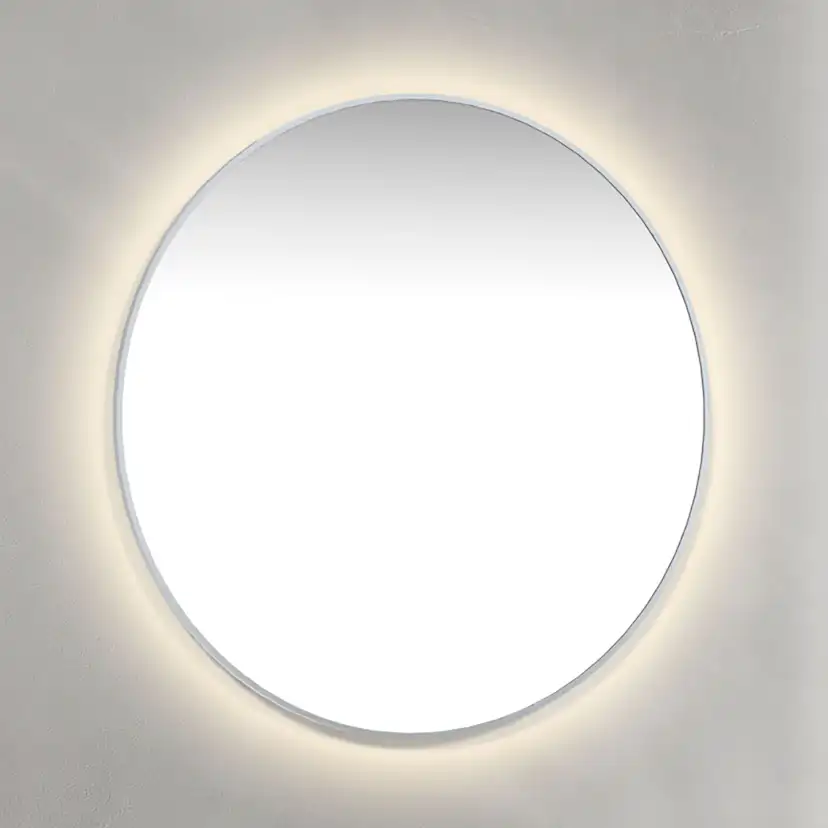 Spegel Macro Design Crown Ambilight Rund Med Ram