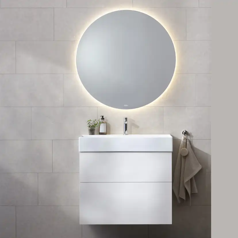 Möbelpaket Miller Badrum New York med Bloc Tvättställ och Ambient Spegel