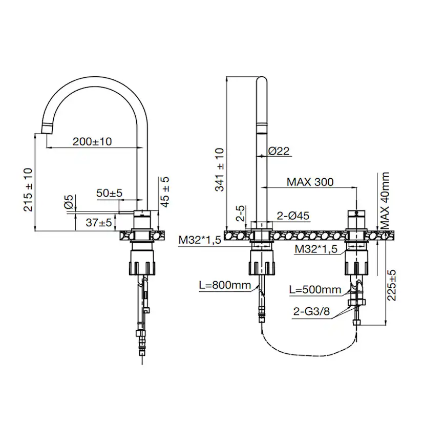 Köksblandare Scandtap Steel Harmonized K2