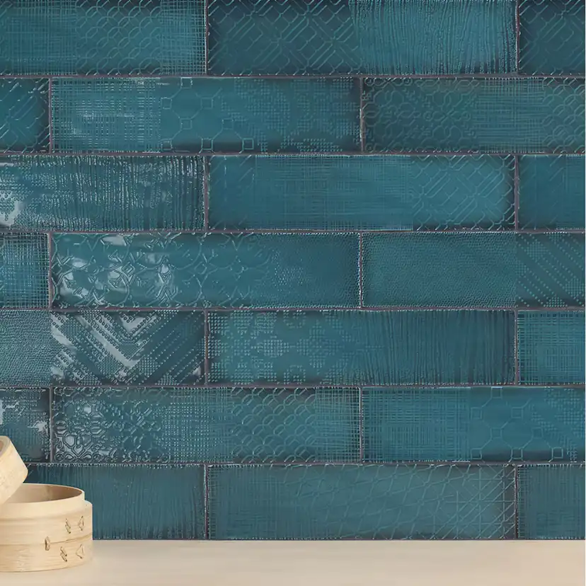 Kakel Tenfors Peronda Argila Pasadena Blå 7,5x30 cm