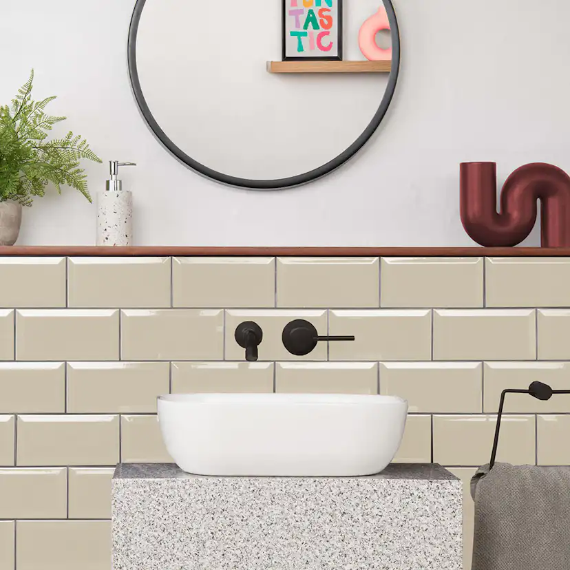 Kakel Tenfors Mugat Vainilla 10x20