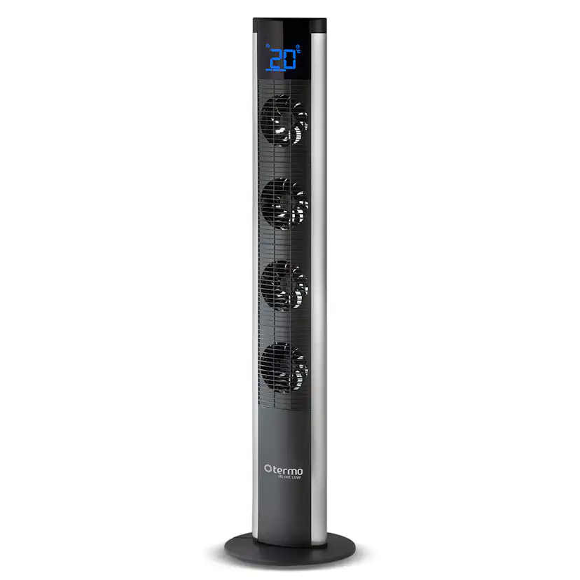 Pelarfläkt Termo Titano Kalluftsfläkt med Fjärrkontroll & LED-Display