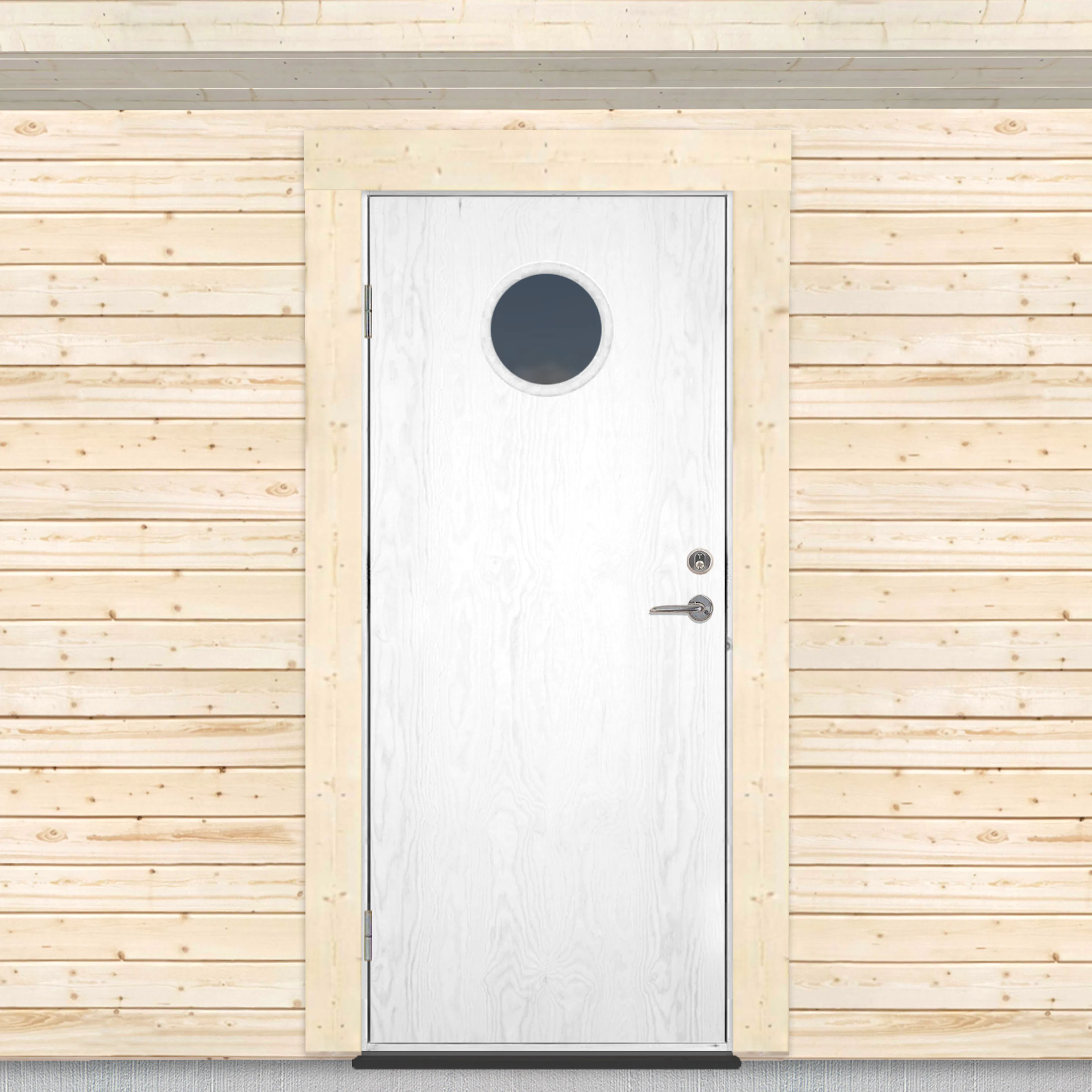 Kallförrådsdörr Sveadörren Runt Fönster Grundmålad