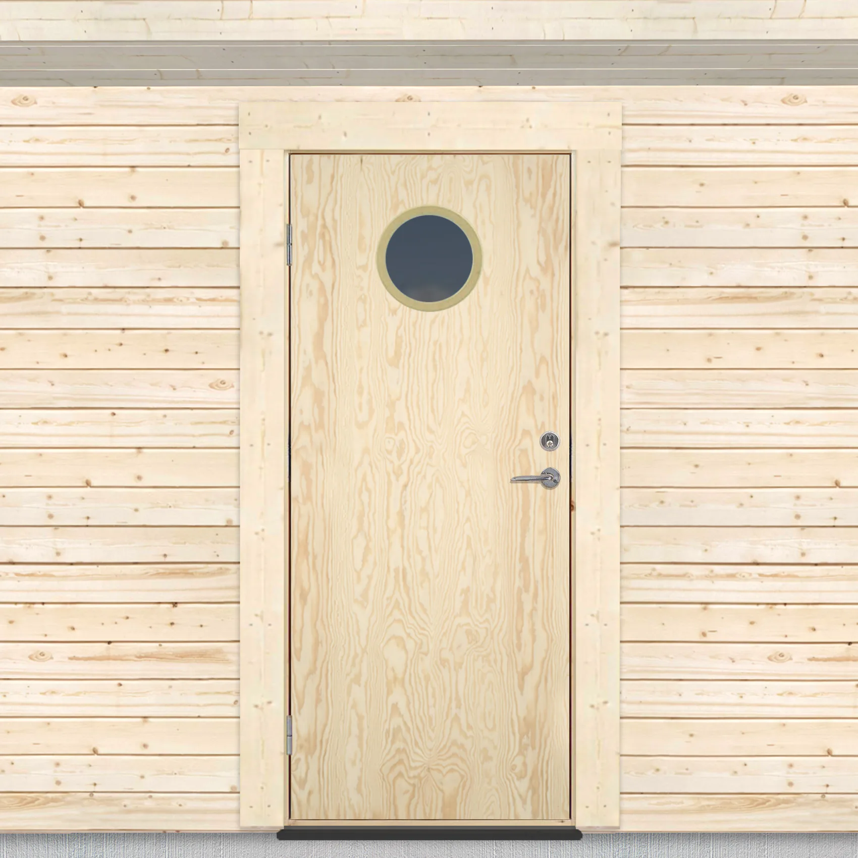 Kallförrådsdörr Sveadörren Runt Fönster Obehandlad