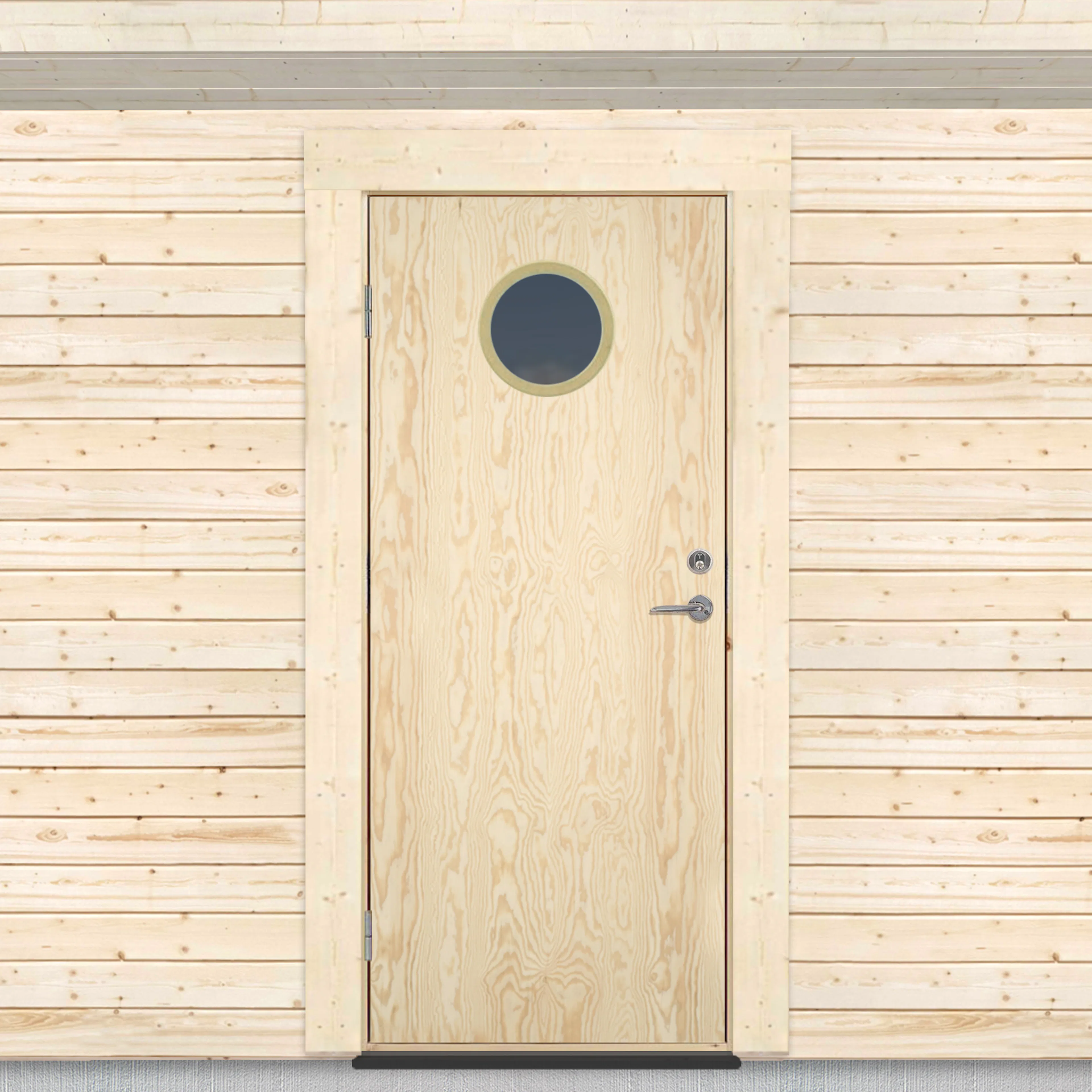 Kallförrådsdörr Sveadörren Runt Fönster Obehandlad