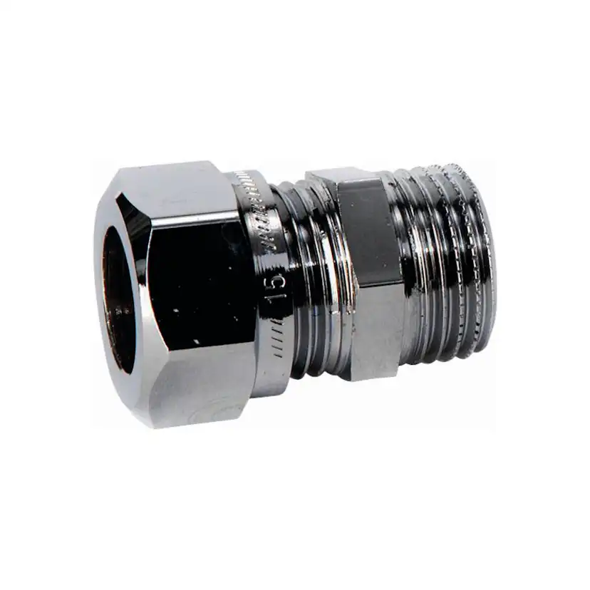 Klämringskoppling Vatette Rak Utvändig Förkromad