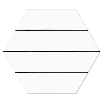 Hexagon Hill Ceramic Klinker Porto Hex 25 Svart Linje2 25x22 cm