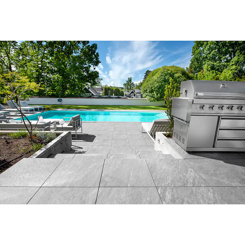 Uteklinker Bricmate Z Quartzit Grey Poolside/step 30x60 cm