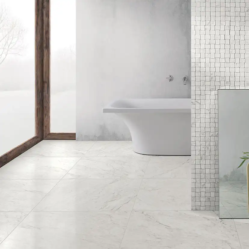 Klinker Coem Ceramiche Marmor B. Carrara Semipolerad Vit 60x60 cm