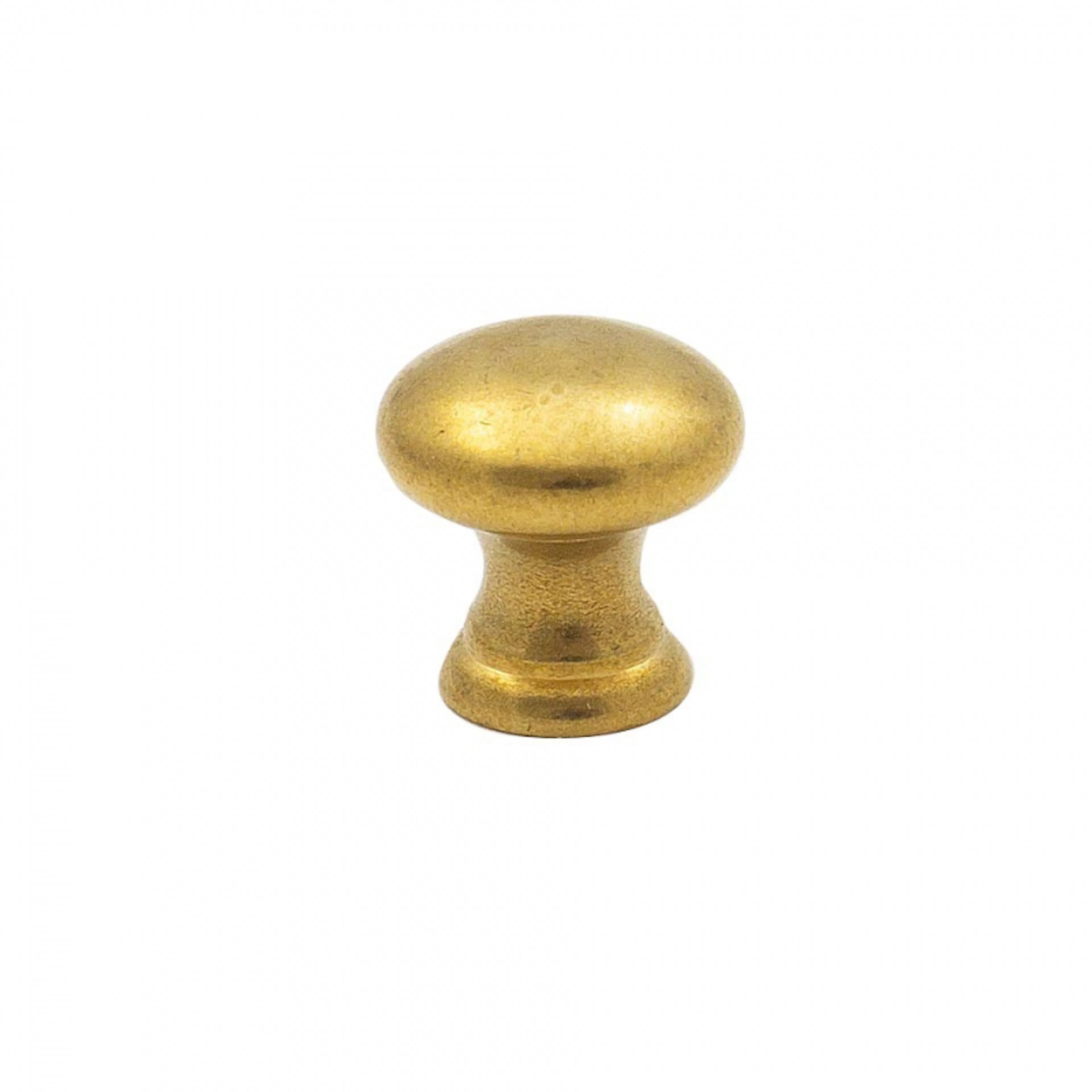 Knopp Beslag Design Obehandlad Mässing