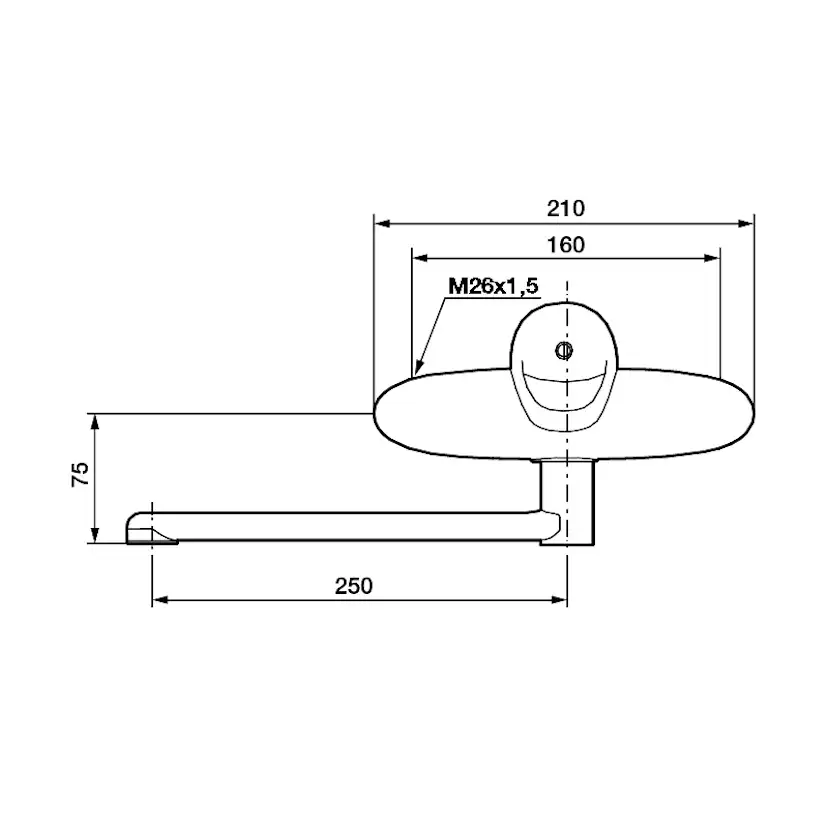 Kök/Tvättställsblandare FM Mattsson 9000E med Lång Pip