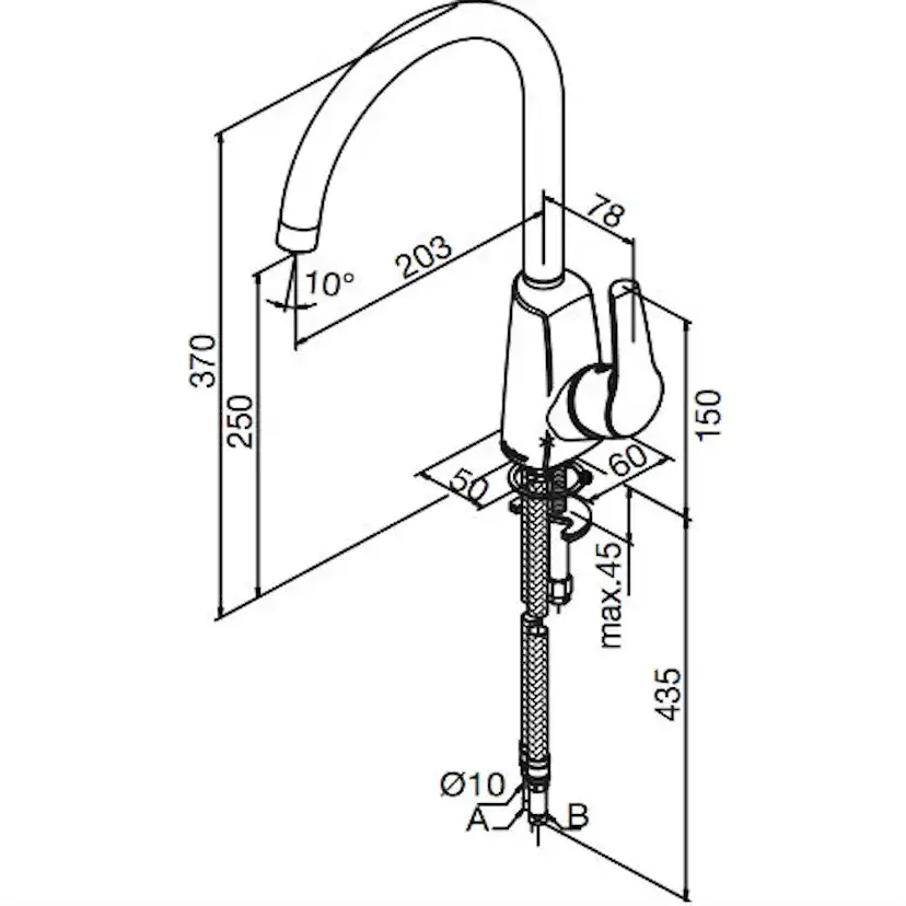 Köksblandare Damixa Rowan Krom