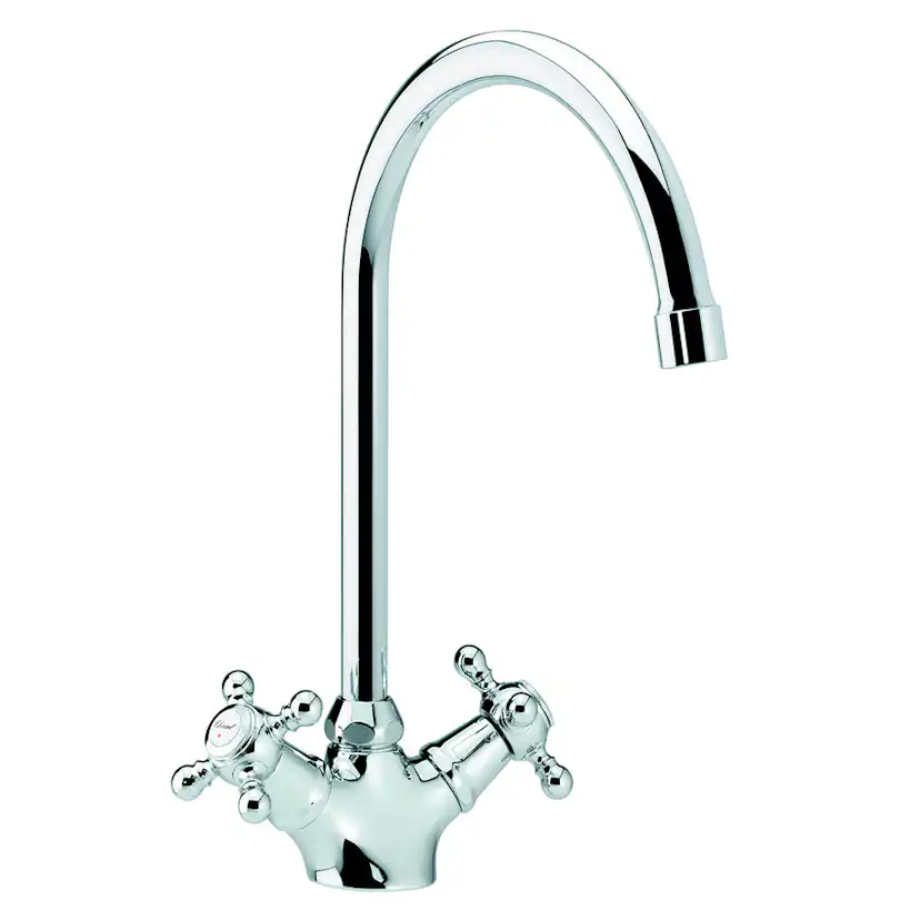 Köksblandare Damixa Tradition 37005 Tvågreppsblandare Krom med Svängbar Pip