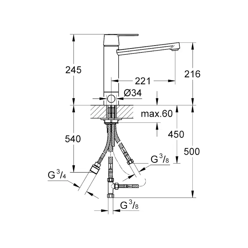 Köksblandare Grohe Get 301980 med Diskmaskinsavstängning