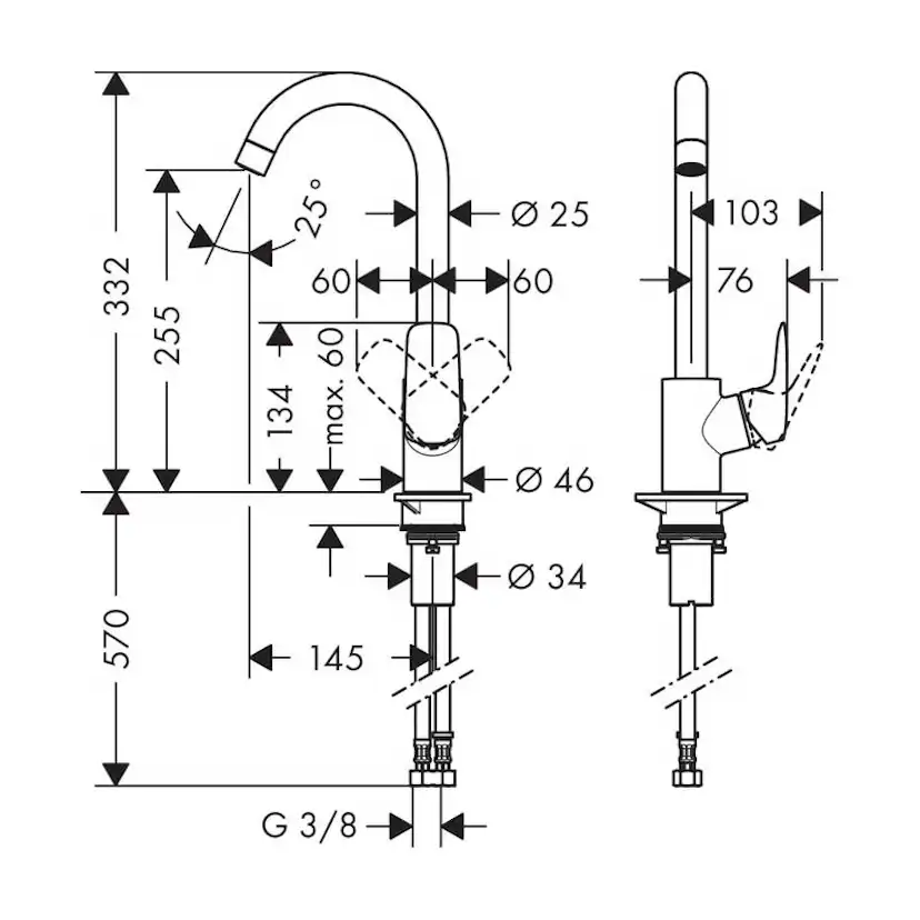 Köksblandare Hansgrohe Logis 260