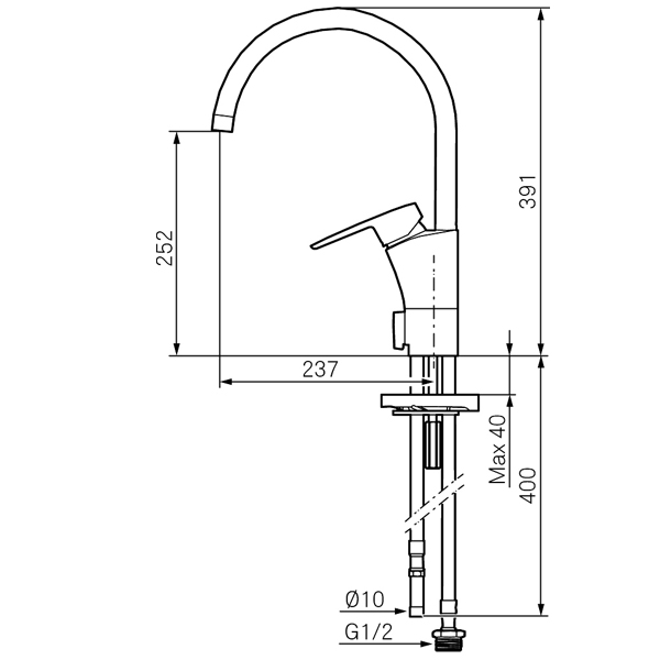 Köksblandare Mora Cera K5